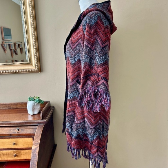 Anthropologie Hei Hei Mesilla Jacquard Fringe Cardigan Sweater Jacket Coat XS S - Picture 10 of 16